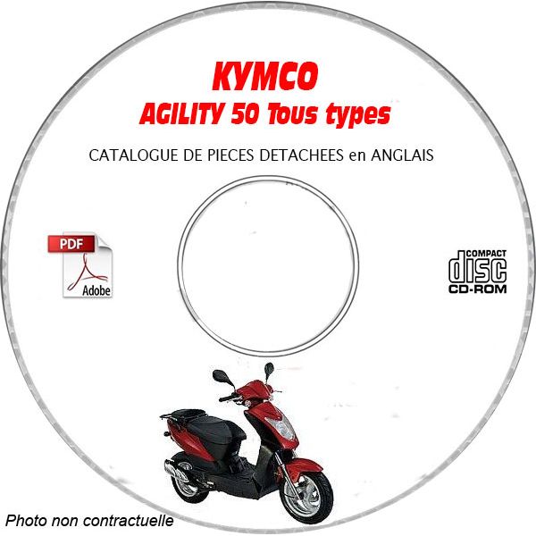 AGILITY 50 Catalogue Pièces CDROM KYMCO Anglais