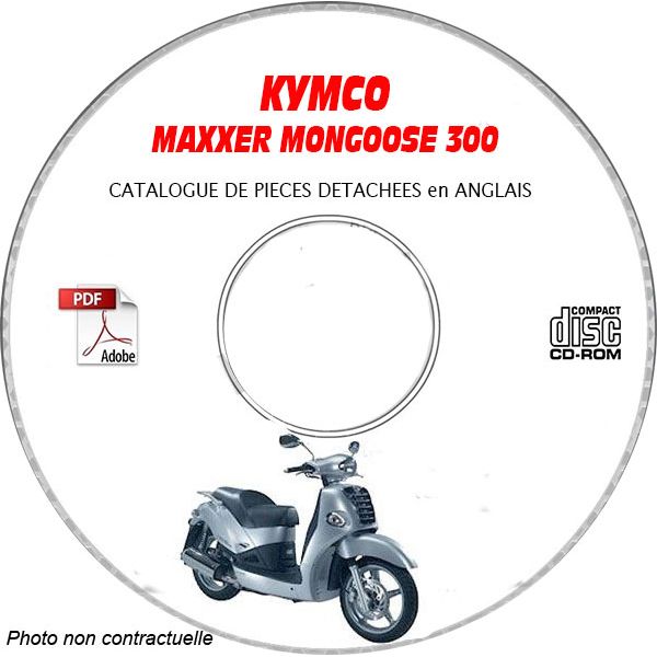 MAXXER 300 -08  Catalogue Pièces CDROM KYMCO Anglais