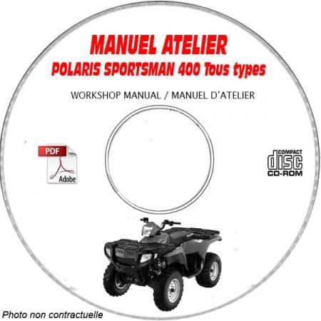 SPORTSMAN 400 2005 Manuel Atelier CDROM POLARIS Anglais