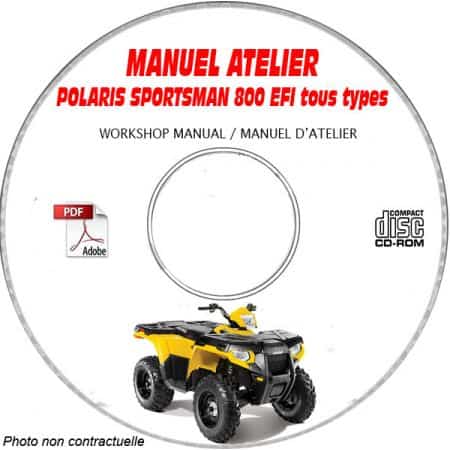 SPORTSMAN 800 EFI - Manuel Atelier CDROM POLARIS Anglais