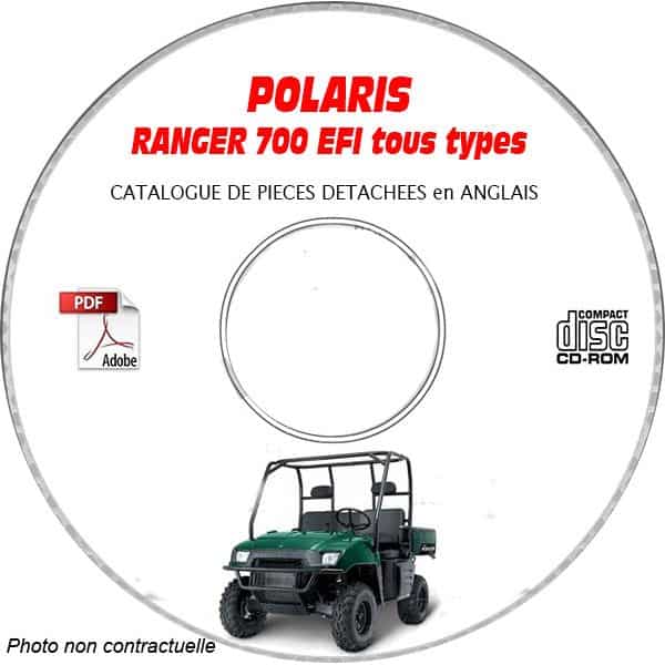 RANGER 700 XP 6X6 Catalogue Pièces CDROM POLARIS Anglais