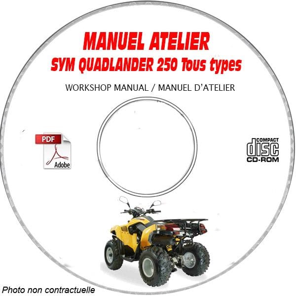 QUADLANDER 250 -   Manuel Atelier CDROM SYM Anglais