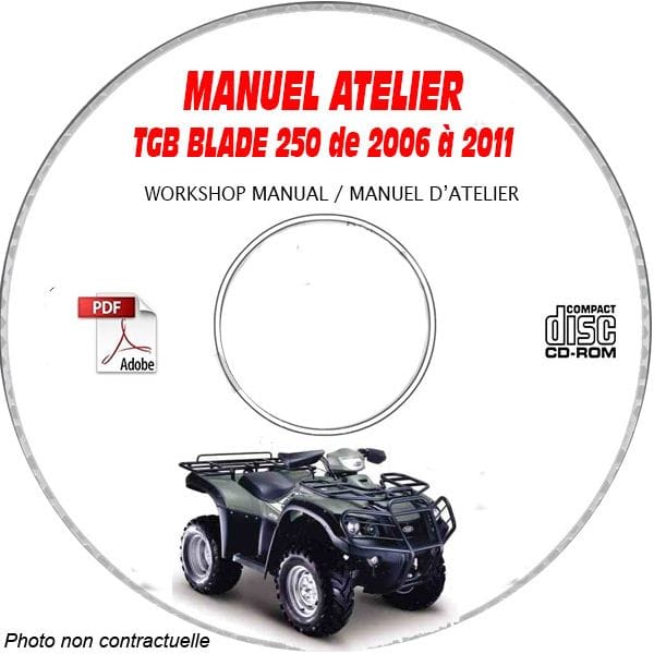 BLADE 250  Manuel Atelier CDROM TGB Anglais