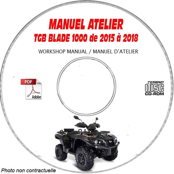BLADE 1000 15-18 -  Manuel Atelier CDROM TGB anglais