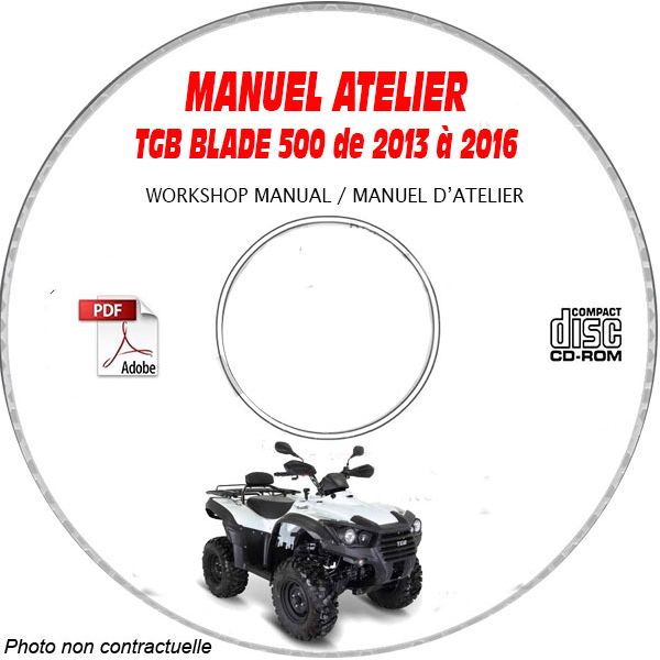 BLADE 500 13-16 -  Manuel Atelier CDROM TGB anglais