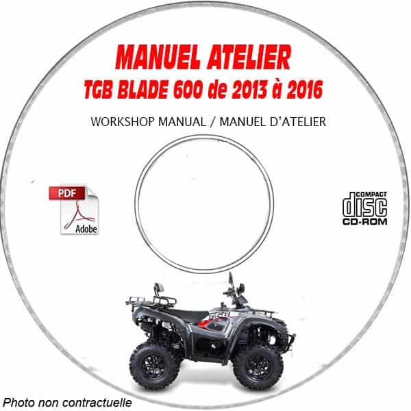 BLADE 600 13-16 -  Manuel Atelier CDROM TGB anglais
