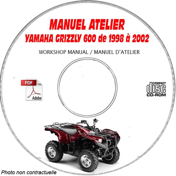 600 GRIZZLY -98 Manuel Atelier CDROM YAMAHA Anglais