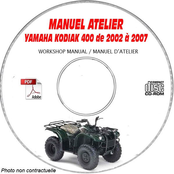 ODIAK 400 2003 Manuel Atelier CDROM YAMAHA Anglais