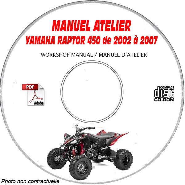 YFZ450S RAPTOR Manuel Atelier CDROM YAMAHA