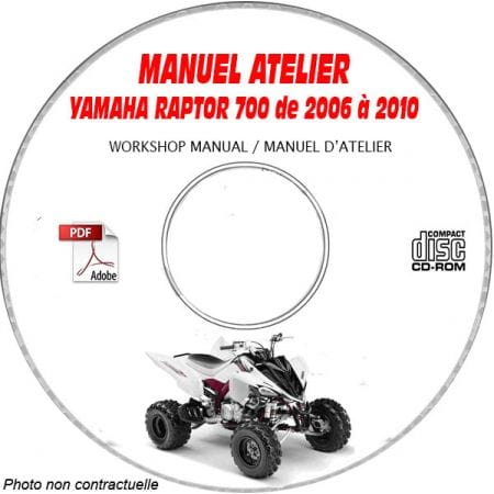 700 RAPTOR -05 Manuel Atelier CDROM YAMAHA Anglais