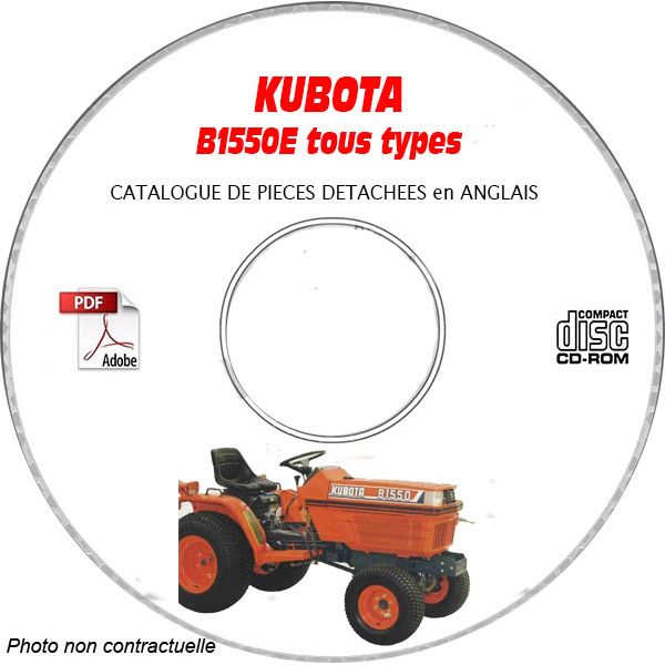 KUBOTA B1550E Manuel Pieces CDROM Anglais