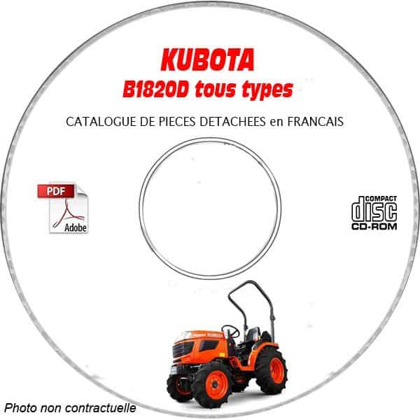 B1820D - Catalogue Pieces CDROM KUBOTA FR