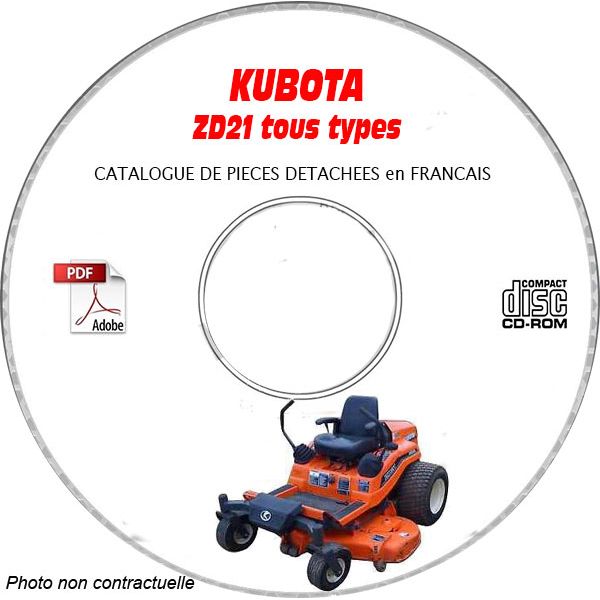 ZD 21 -08 Catalogue Pieces CDROM KUBOTA Anglais