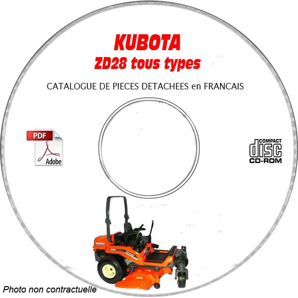 ZD 28 -08 Catalogue Pieces CDROM KUBOTA FR