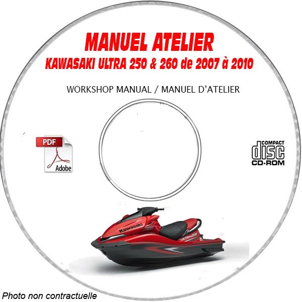 ULTRA 250X 07-10 Manuel Atelier CDROM KAWASAKI Anglais