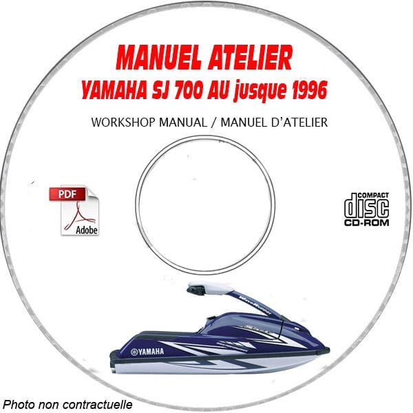 SJ 700 AU SUPERJET -96 Manuel Atelier CDROM YAMAHA anglais Revue technique