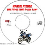 F650 GS DAKAR 00-04 Manuel Atelier CDROM BMW