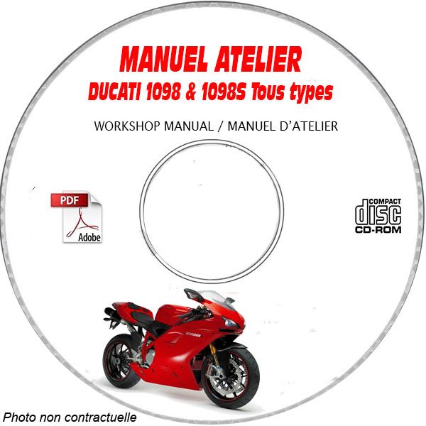 1098-1098S 2007 Manuel Atelier CDROM DUCATI Anglais