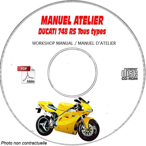 748RS 2000 Manuel Atelier CDROM DUCATI Anglais italien