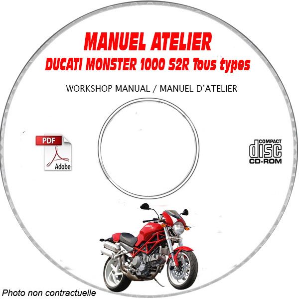 MONSTER S2R 1000 2006 Manuel Atelier CDROM DUCATI Anglais italien