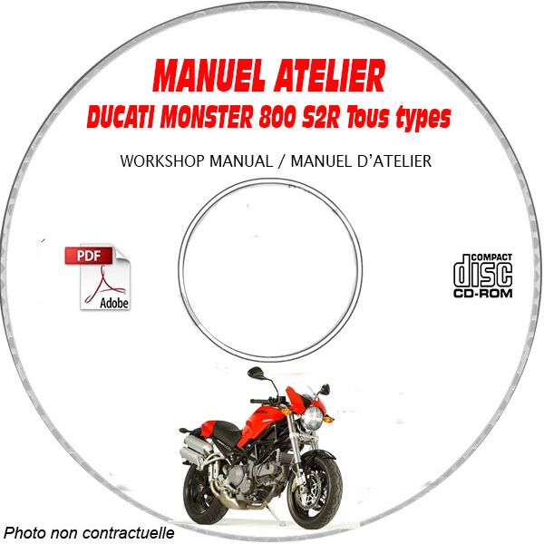 MONSTER S2R 800 2006 Manuel Atelier CDROM DUCATI Anglais italien