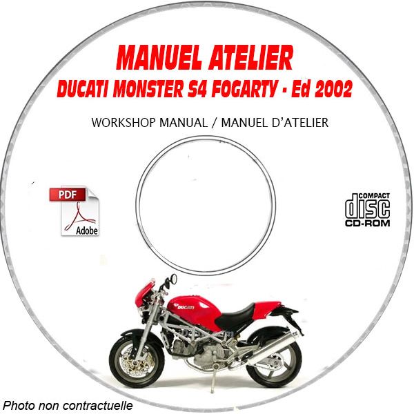 MONSTER S4 + Fogarty 2002 Manuel Atelier CDROM DUCATI Anglais italien