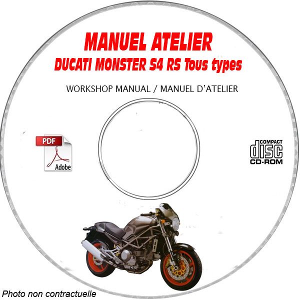 MONSTER S4RS 2006 Manuel Atelier MOTO-GUZZI CDROM Anglais italien