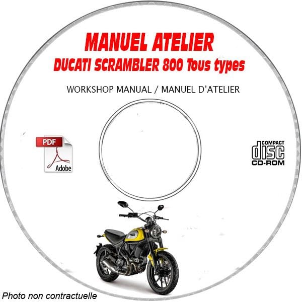 SCRAMBLER 800 - Manuel Atelier CDROM DUCATI Anglais