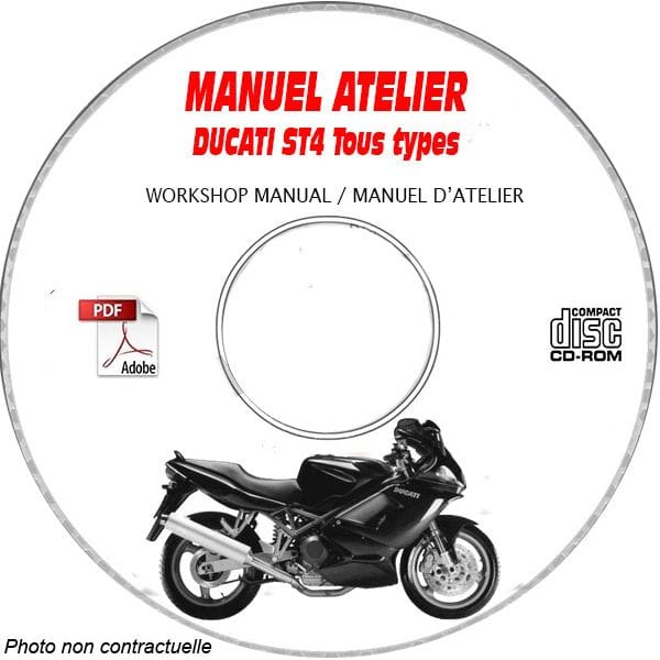 ST4 2000 Manuel Atelier CDROM DUCATI Anglais italien