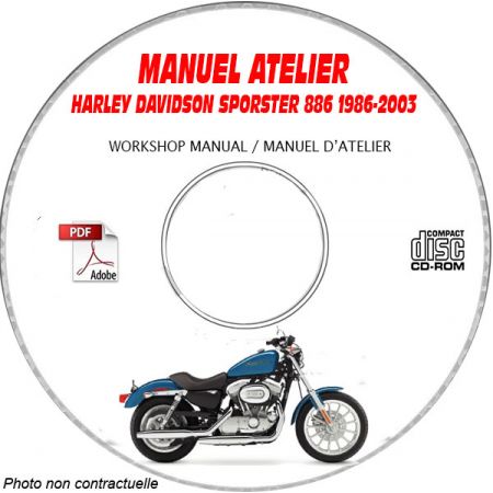 SPORTSTER 883 86-03  Manuel Atelier CDROM HARLEY-DAVIDSON Anglais