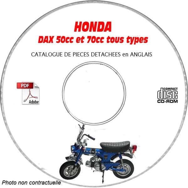DAX 50 et 70 cc Catalogue Pièces CDROM HONDA  Anglais