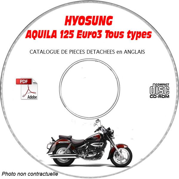 AQUILA 125 Euro 3 Catalogue Pièces CDROM HYOSUNG Anglais