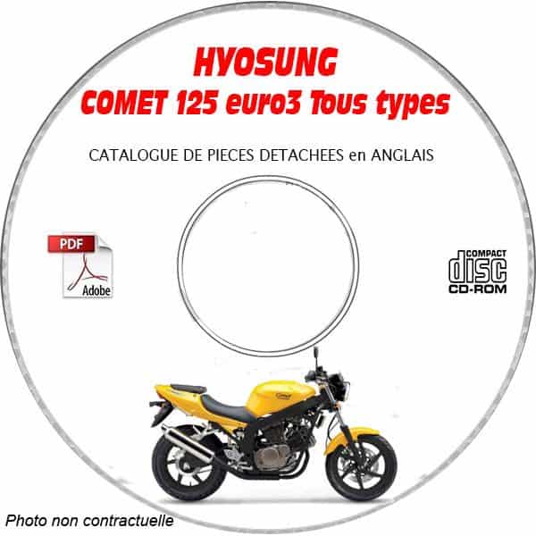 COMET 12 5 euro-3 Catalogue Pièces CDROM HYOSUNG Anglais