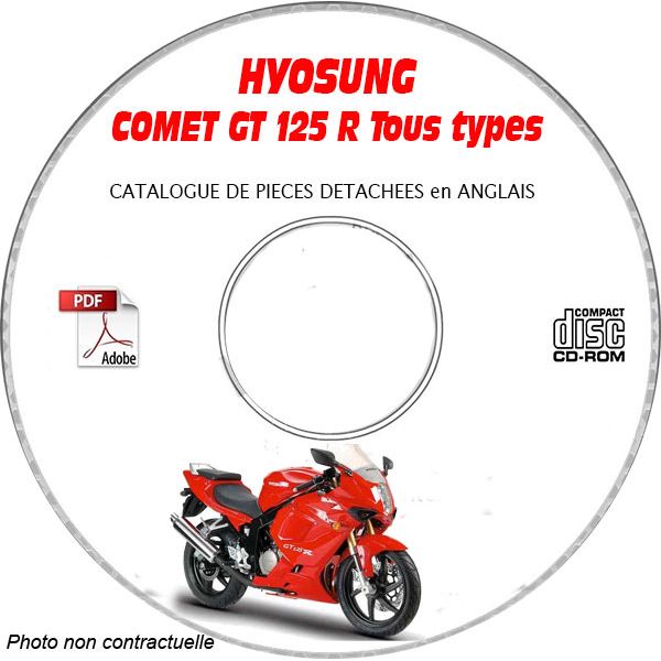 COMET GT 125 R - Catalogue Pieces CDROM HYOSUNG Anglais
