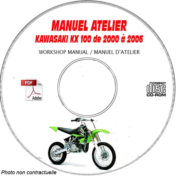 KX 100 00-06 Manuel Atelier CDROM KAWASAKI Anglais