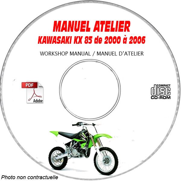 KX 85 00-06 Manuel Atelier CDROM KAWASAKI Anglais