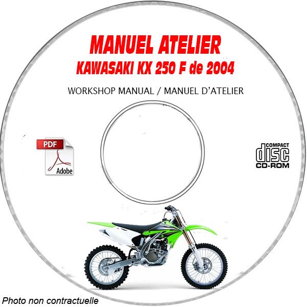 KX 250F 04 Manuel Atelier CDROM KAWASAKI Anglais