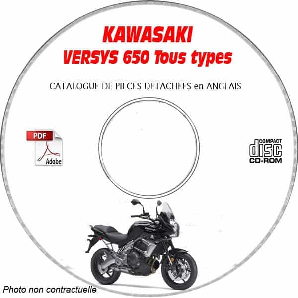 VERSYS 650 2010 Catalogue Pièces CDROM KAWASAKI Anglais