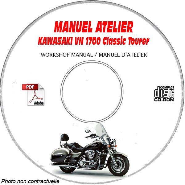 VN 1700 Classic Tourer 09-10 Manuel Atelier CDROM KAWASAKI Anglais