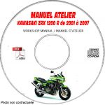ZRX 1200R 01-07 Manuel Atelier CDROM KAWASAKI Anglais Revue technique