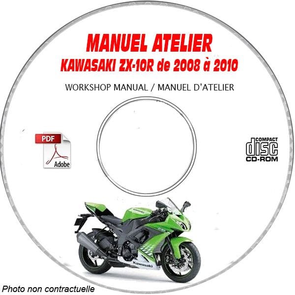 ZX 10R 2008 Manuel Atelier CDROM KAWASAKI Anglais