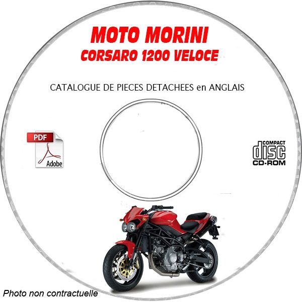 CORSARO 1200 VELOCE -08 Catalogue Pièces CDROM MORINI Anglais
