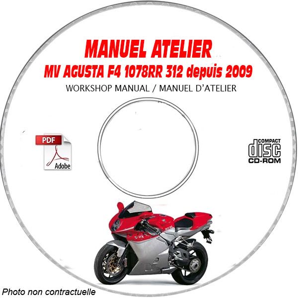 F4 1078 RR 312 + RR 1+1 312 2009 Manuel Atelier CDROM MV AGUSTA Anglais