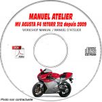 F4 1078 RR 312 + RR 1+1 312 2009 Manuel Atelier CDROM MV AGUSTA Anglais