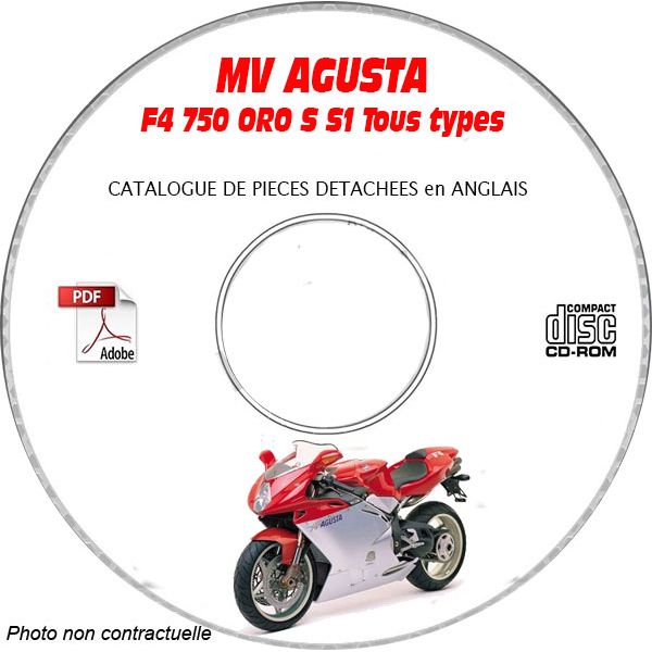 F4 750 ORO + S + S 1+1 Catalogue Pièces CDROM MV AGUSTA FR