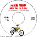 RM-Z250 2008 Manuel Atelier CDROM SUZUKI Anglais
