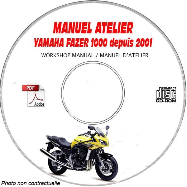 FAZER 1000 2001 Manuel Atelier CDROM YAMAHA Anglais