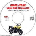 FAZER 1000 2001 Manuel Atelier CDROM YAMAHA Anglais