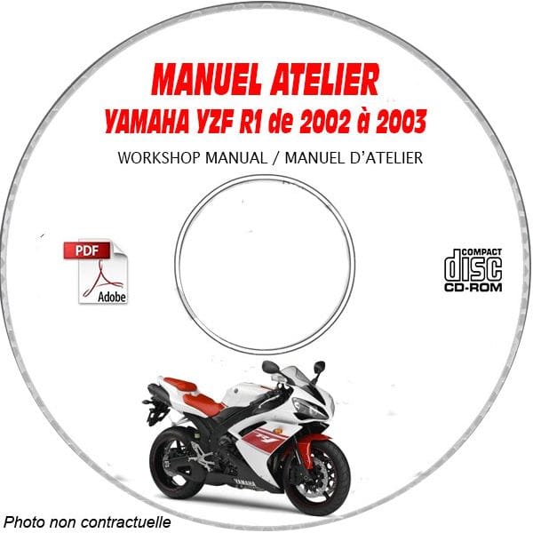 YZF R1 2002 Manuel Atelier CDROM YAMAHA Anglais