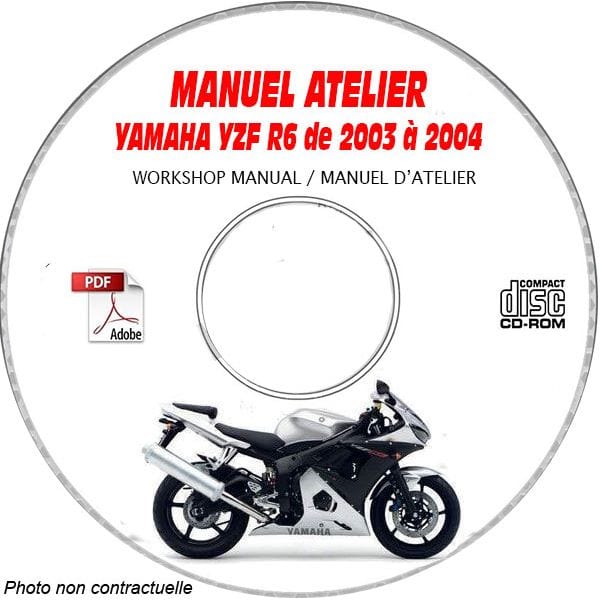 YZF R6 03-04 Manuel Atelier CDROM YAMAHA Anglais